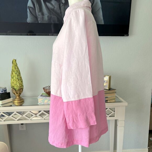 ILinen Pink Linen button down shirt - Picture 2 of 4